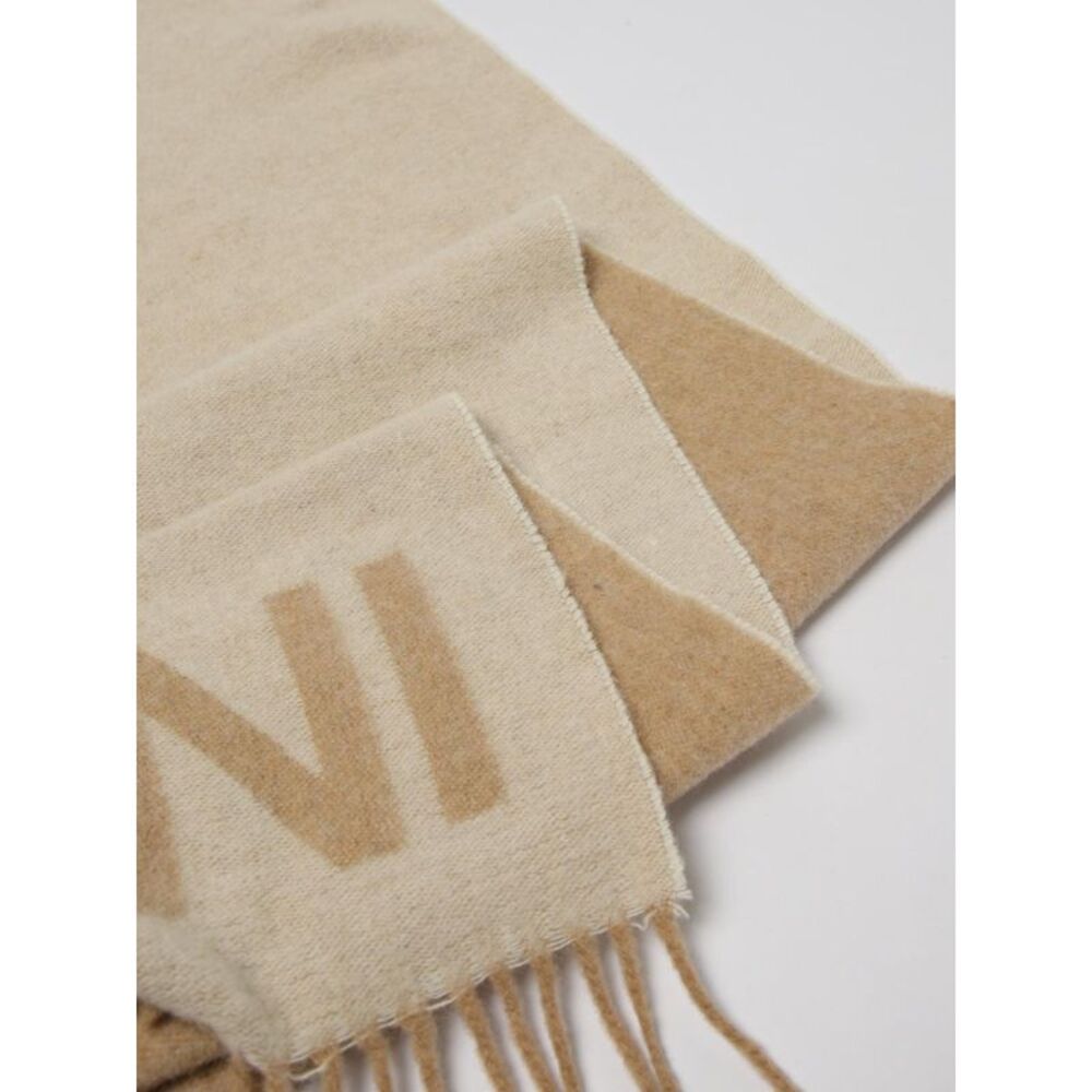Ganni Women Ganni Recycled Wool Scarf With Logo - Picture 3 of 3